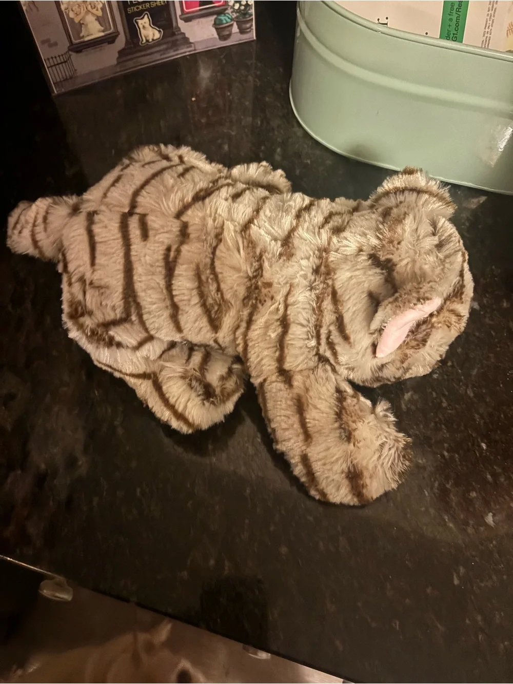 Kitty Calming Plush for Small Pets - Cream Tiger